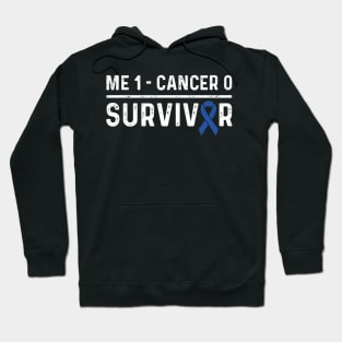 Colorectal Cancer Awareness Products Blue Ribbon Survivor Hoodie